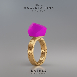 Ring Magenta Pink 12mm Dashes ring band gold-plated.jpg