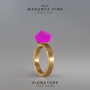 Ring Magenta Pink 8mm Signature ring band gold-plated.jpg