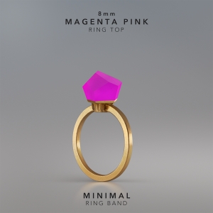 Ring Magenta Pink 8mm Minimal ring band gold-plated.jpg
