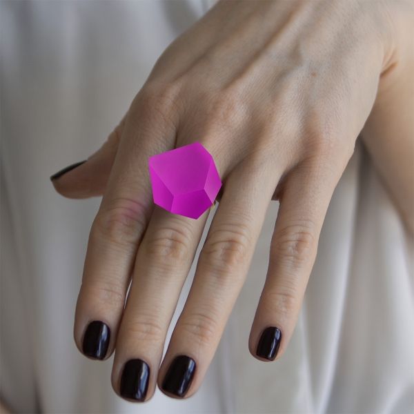 PIERŚCIONEK MAGENTA PINK 24mm