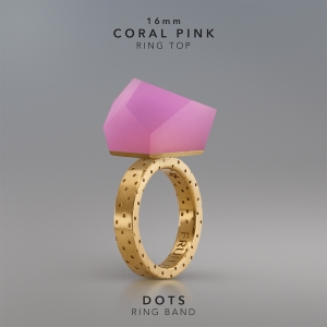 Ring Coral Pink 16mm Dots ring band gold-plated.jpg