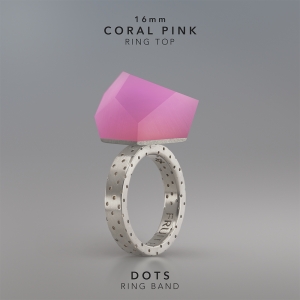 Ring Coral Pink 16mm Dots ring band silver.jpg
