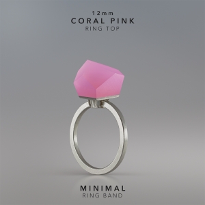 Ring Coral Pink 12mm Minimal ring band silver.jpg