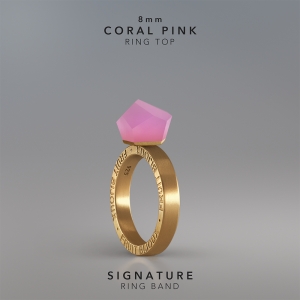 Ring Coral Pink 8mm Signature ring band gold-plated.jpg