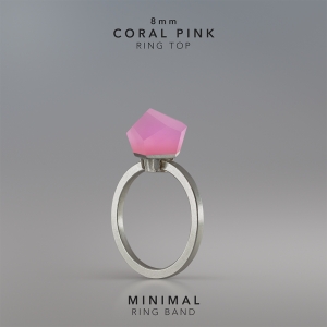 Ring Coral Pink 8mm Minimal ring band silver.jpg