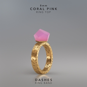 Ring Coral Pink 8mm Dashes ring band gold-plated.jpg