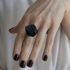RING ONYX BLACK 24mm