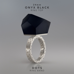 Ring Onyx Black 24mm Dots ring band silver.jpg
