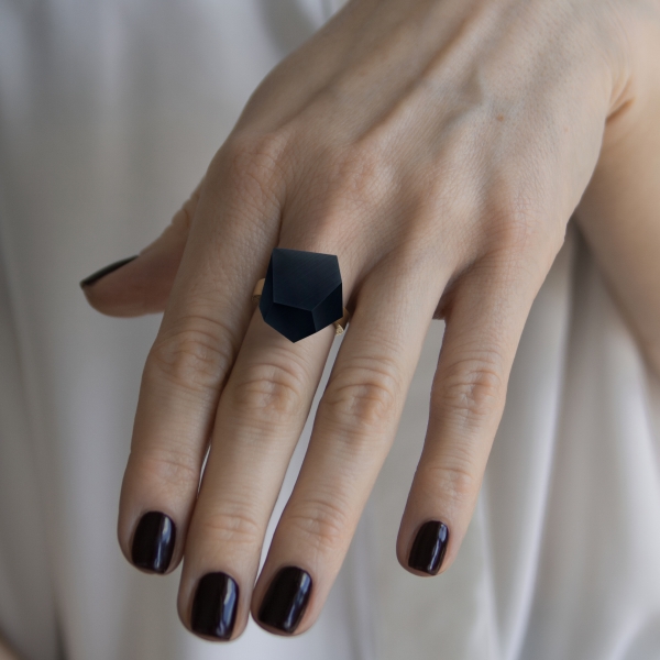 RING ONYX BLACK 16mm