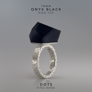 Ring Onyx Black 16mm Dots ring band silver.jpg