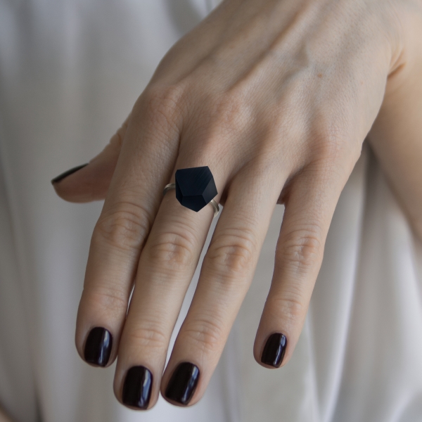 RING ONYX BLACK 12mm