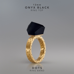Ring Onyx Black 12mm Dots ring band gold-plated.jpg