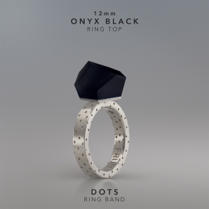 Ring Onyx Black 12mm Dots ring band silver.jpg