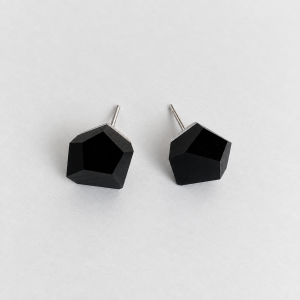 EARRINGS ONYX BLACK 12MM
