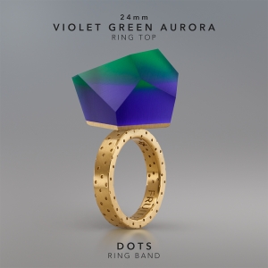 Ring Violet Green Aurora 24mm Dots ring band gold-plated.jpg