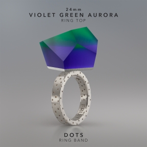 Ring Violet Green Aurora 24mm Dots ring band silver.jpg