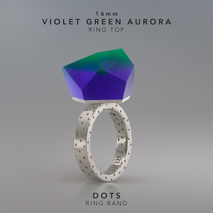 Ring Violet Green Aurora 16mm Dots ring band silver.jpg