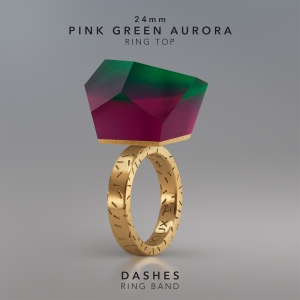 Ring Pink Green Aurora 24mm Dashes ring band gold-plated.jpg