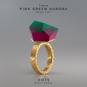 Ring Pink Green Aurora 16mm Dots ring band gold-plated.jpg