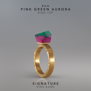Ring Pink Green Aurora 8mm Signature ring band gold-plated.jpg