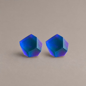 KOLCZYKI VIOLET GREEN AURORA 12MM
