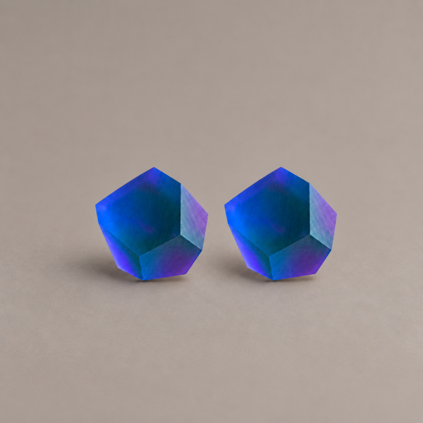 EARRINGS VIOLET GREEN AURORA 12MM